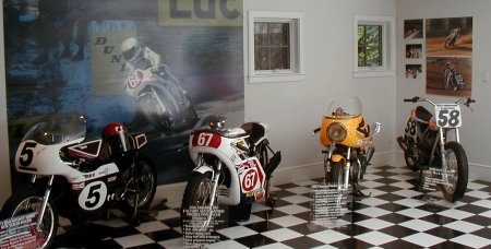 Museum interior - classic racing motorcycles